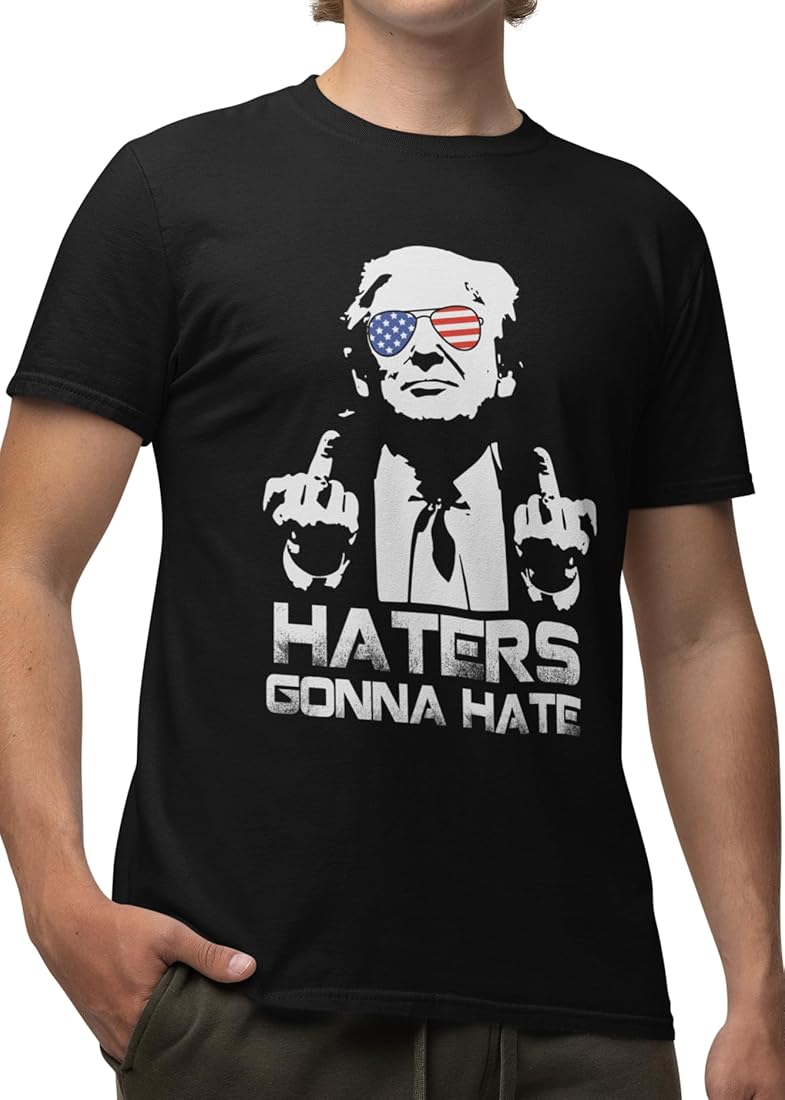 TRUMP FACED-HALF SLEEVE T-SHIRT